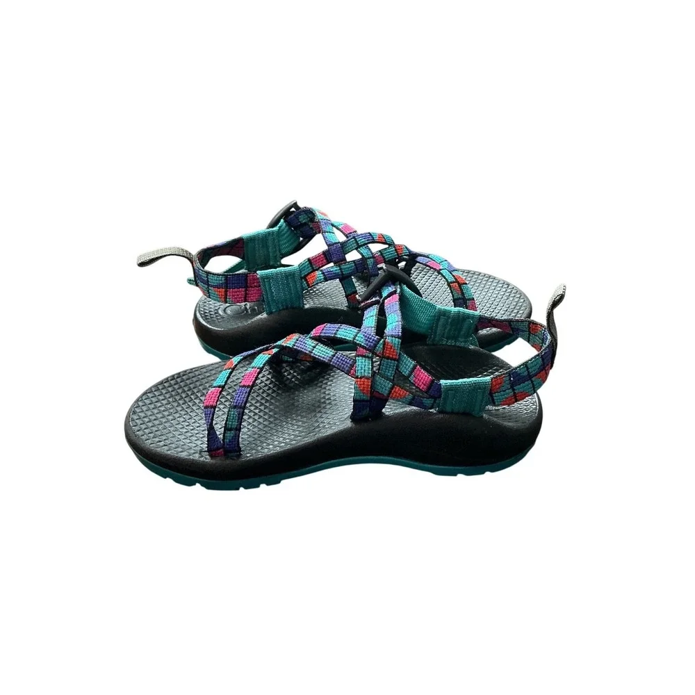 Chaco‎ Kids ZX1 Ecotread  Break Teal Multicolor Strappy Hiking Sandals Size 1